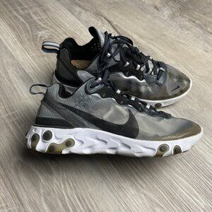 Nike React Element 87 Anthracite Black Gray‎ Shoes Men's Size 5 Women's 6.5